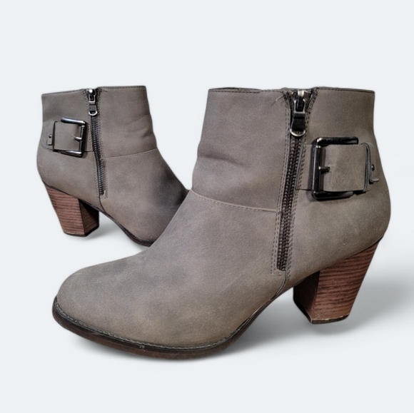 Sugar Ebba Vegan Leather Gray ankle boots Size 10 - Picture 17 of 17